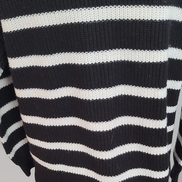 Rachel Zoe Black and White Striped Sweater - Picture 6 of 9